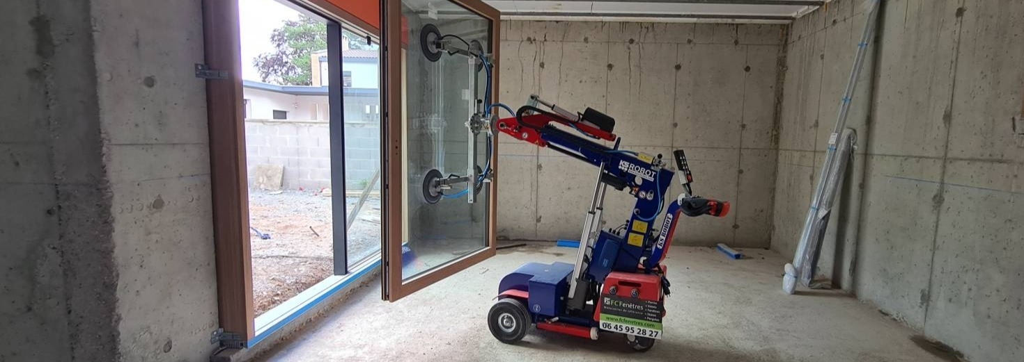 robot de pose sur chantier coulissant relevage saint genis laval 69 rhone 