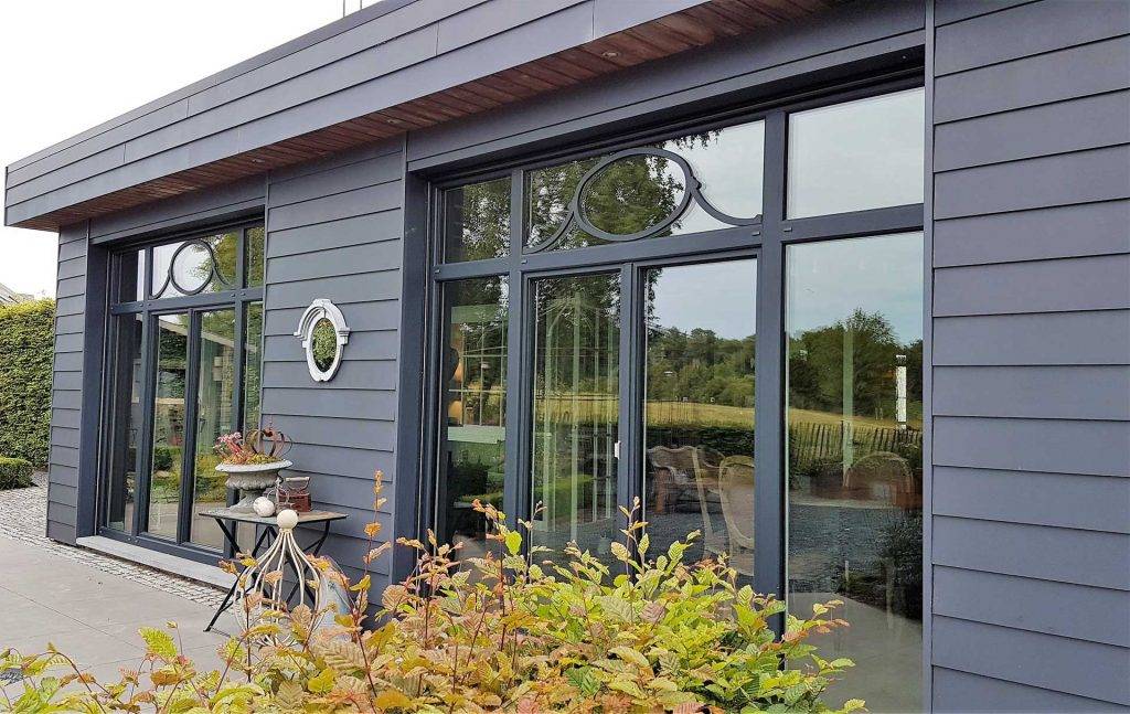 ENSEMBLE COMPOSE PORTE FENETRES PVC GRIS 7016 SAINTE CATHERINE 69